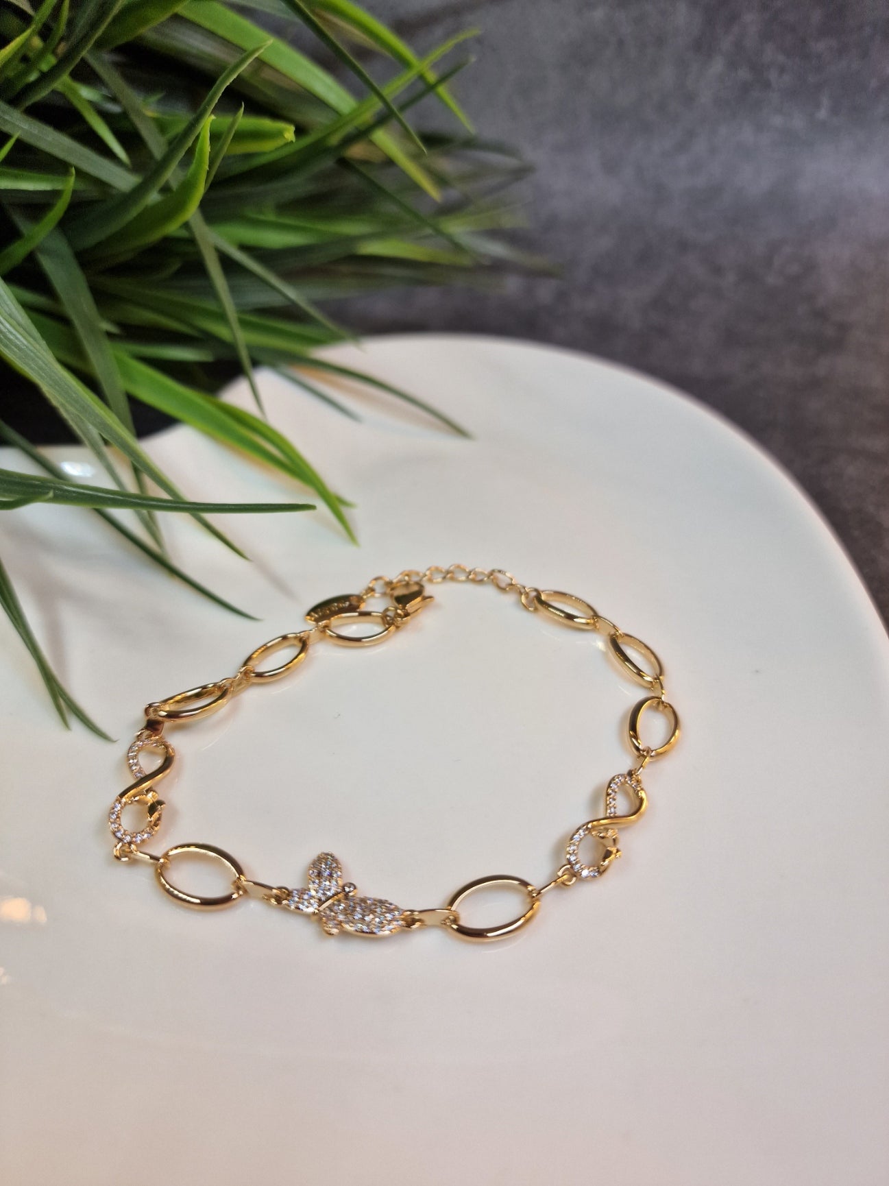 Butterfly, infinity sign bracelet image 0