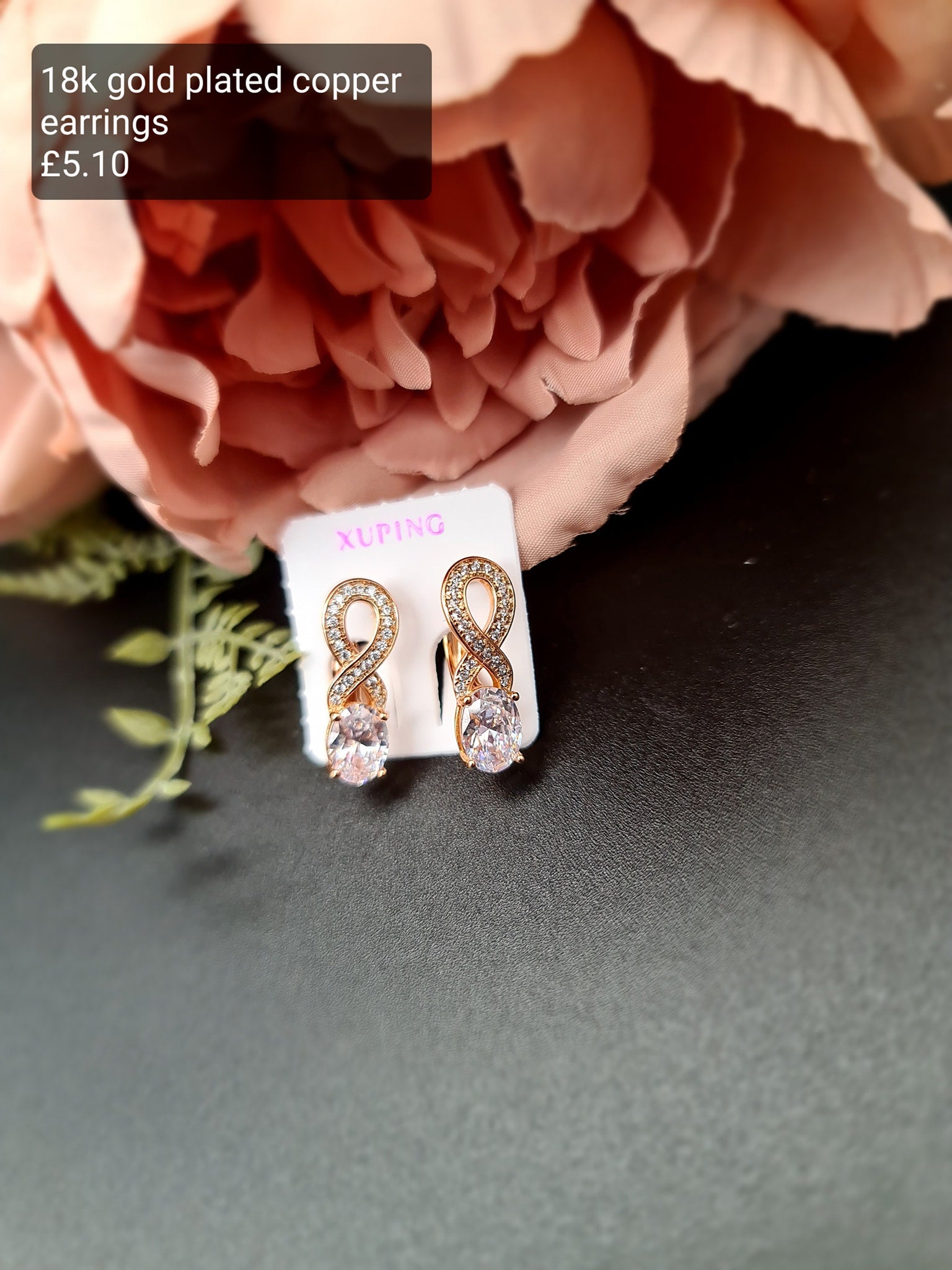 Infinity sign earrings image 0