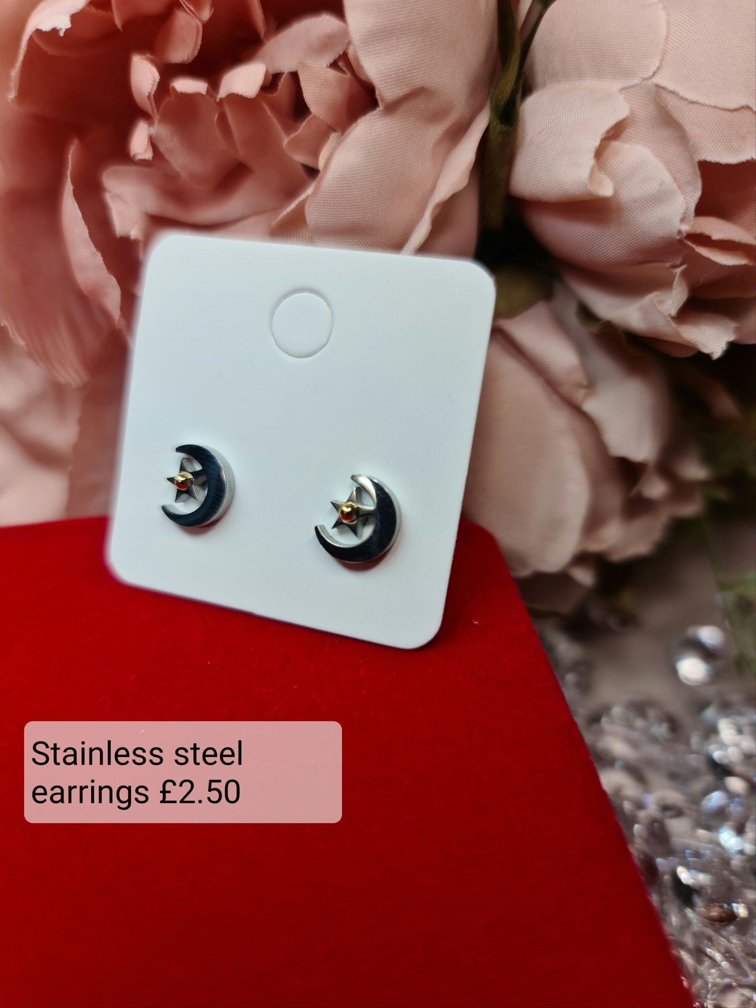 Moon, star earrings image 0