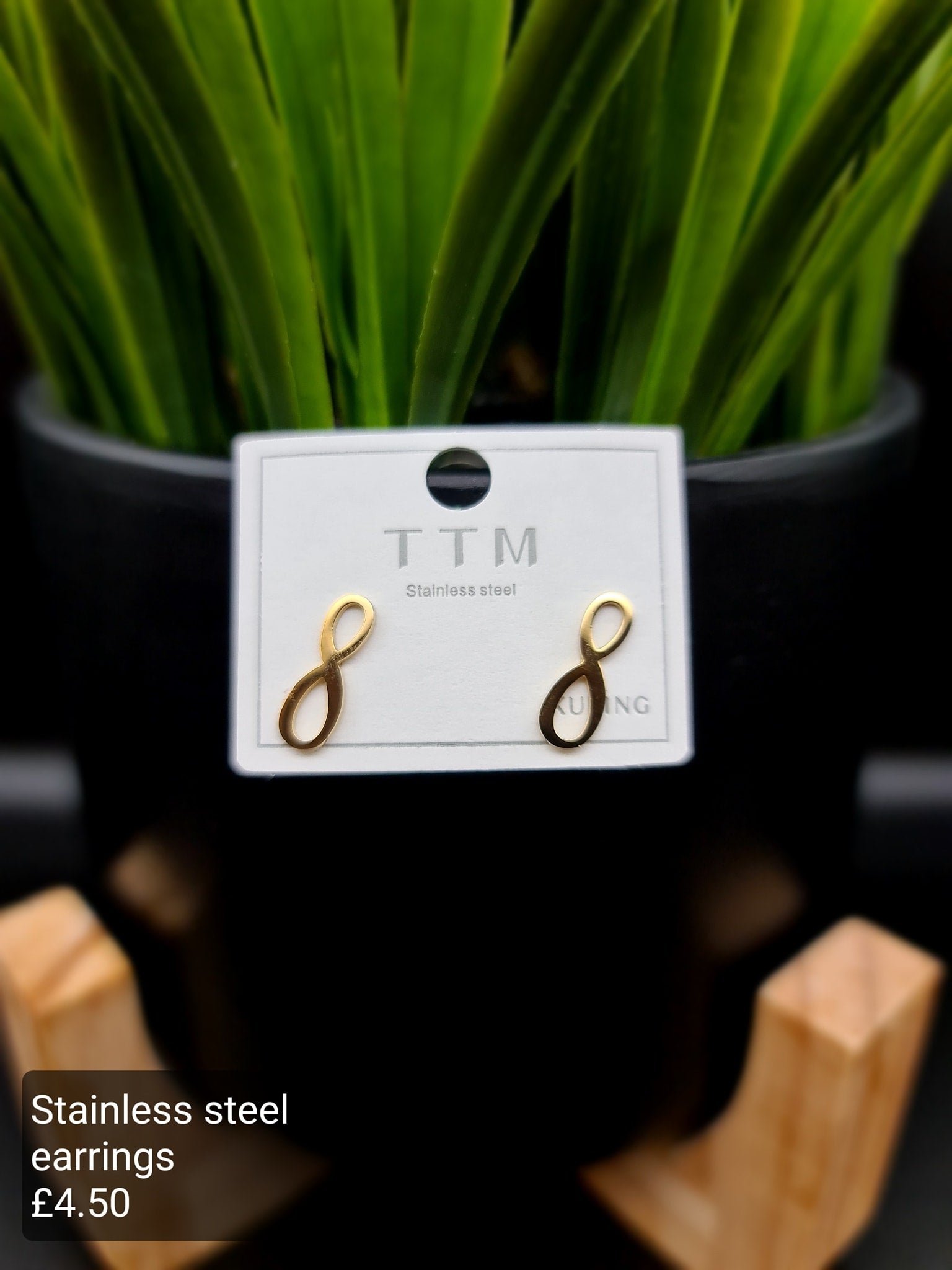 Infinity sign earrings image 0