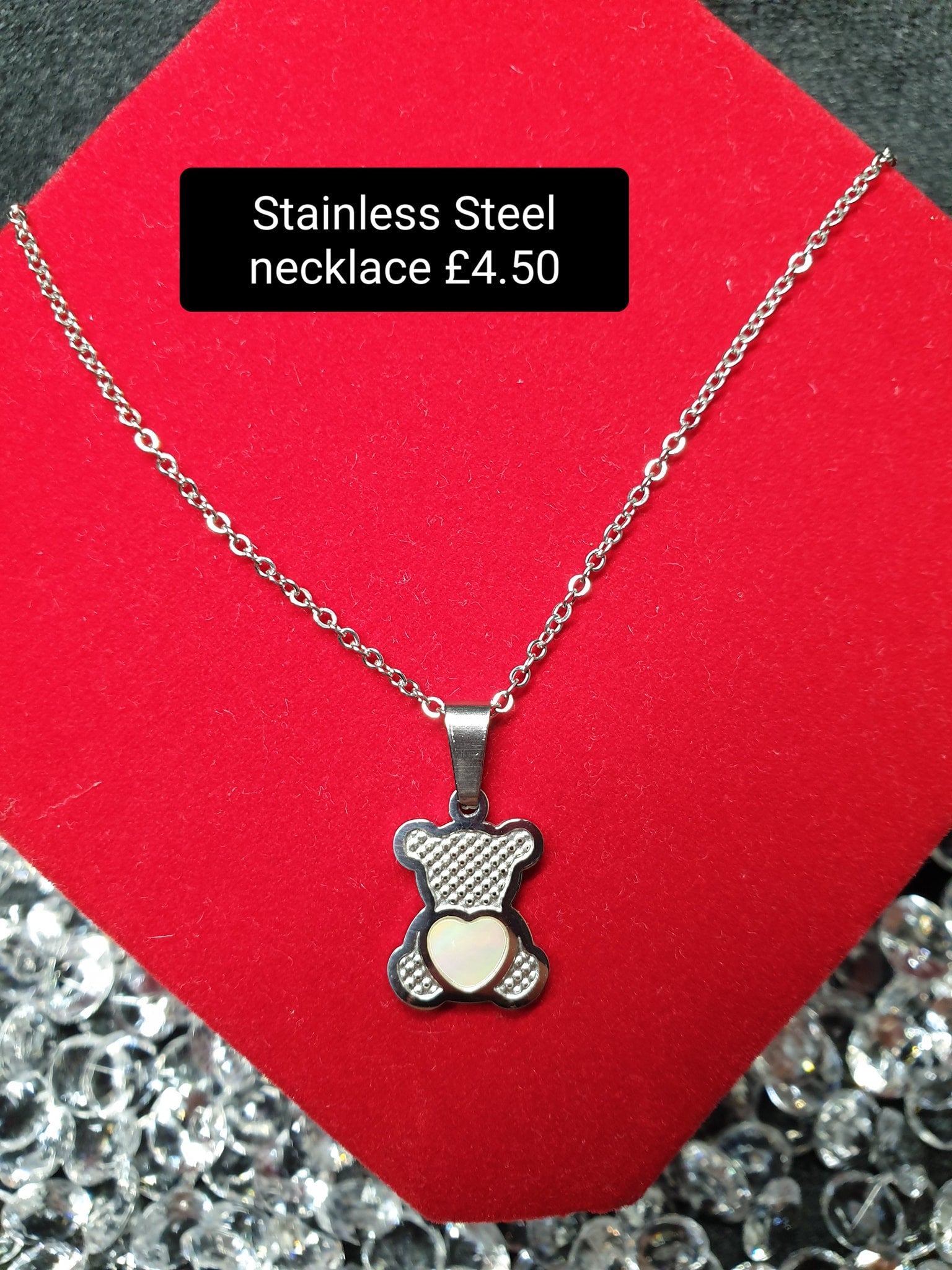 Bear, silver necklace image 0