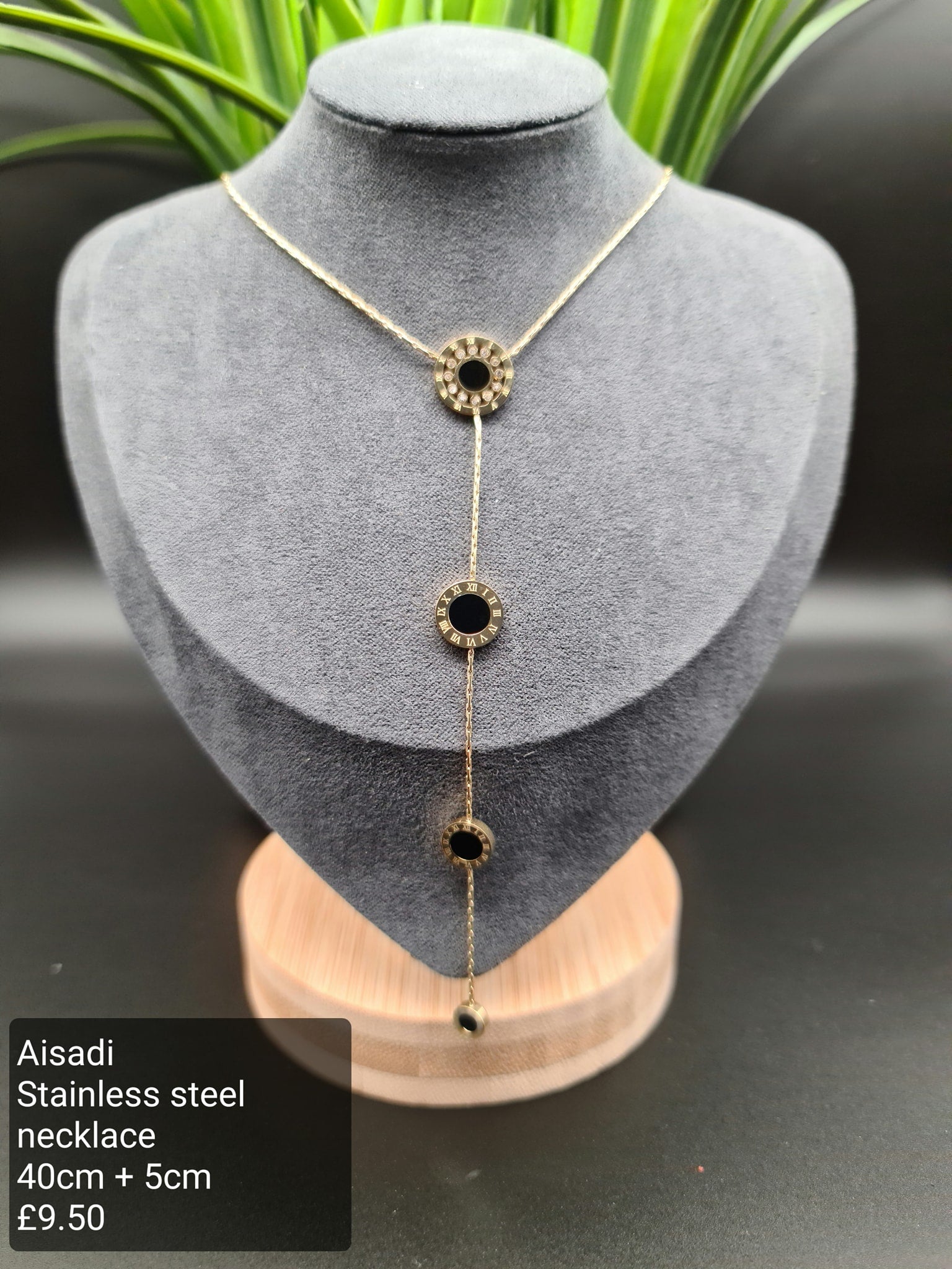 Roman numbers, tie necklace image 0