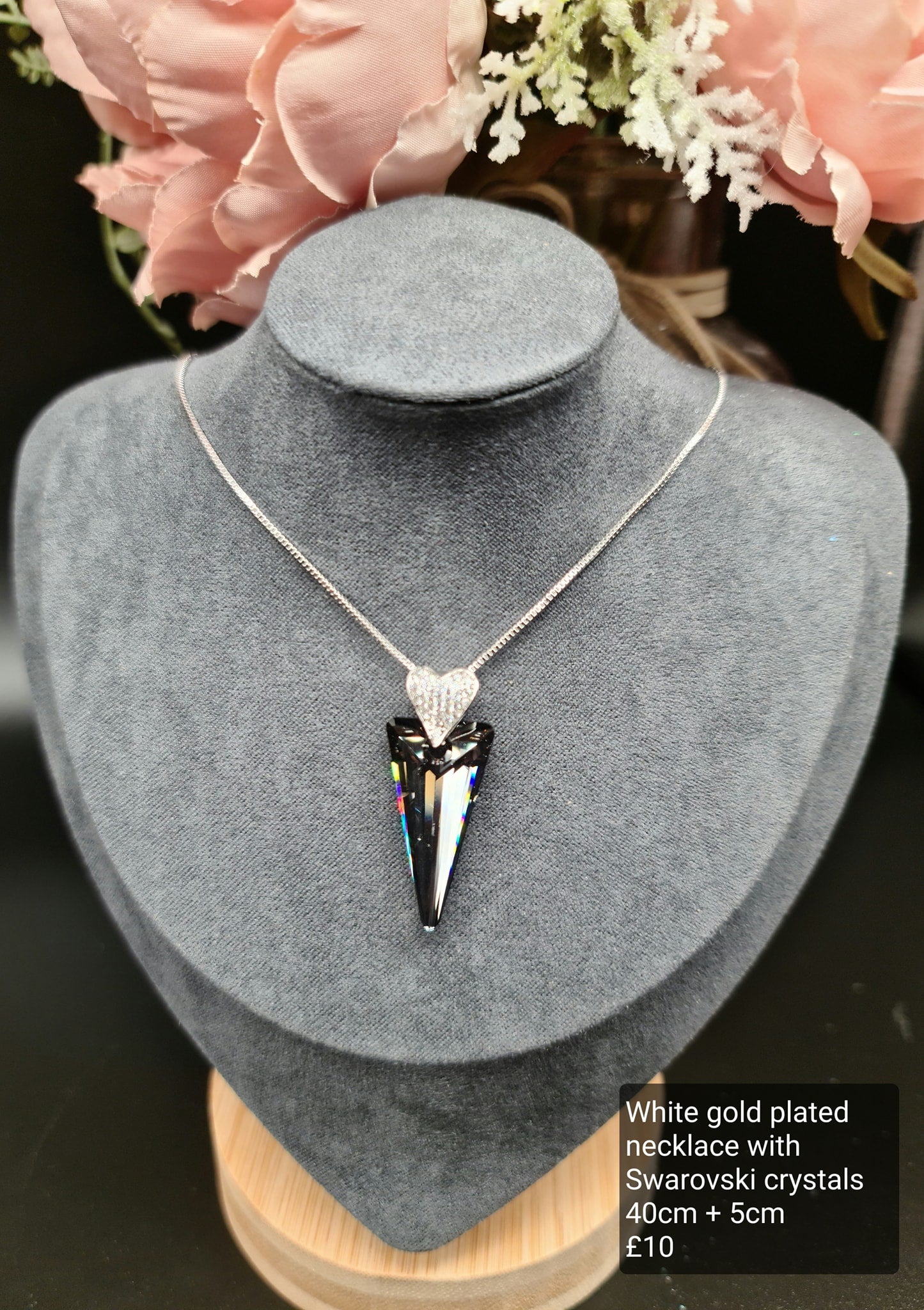 Swarovski crystal, silver necklace image 0