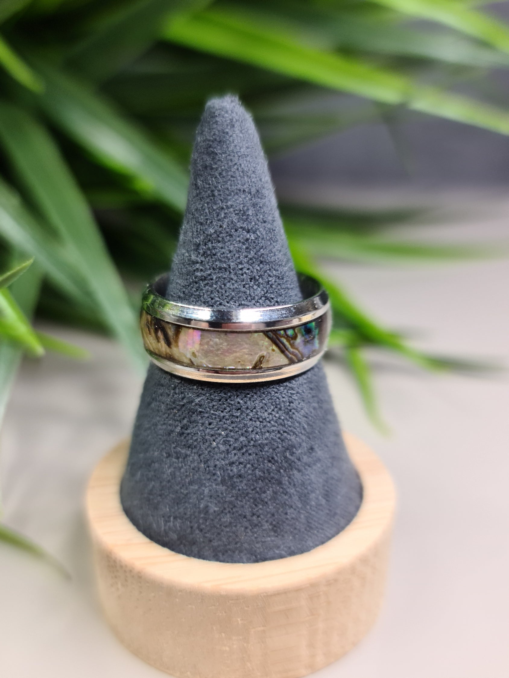 Silver, marble ring image 0