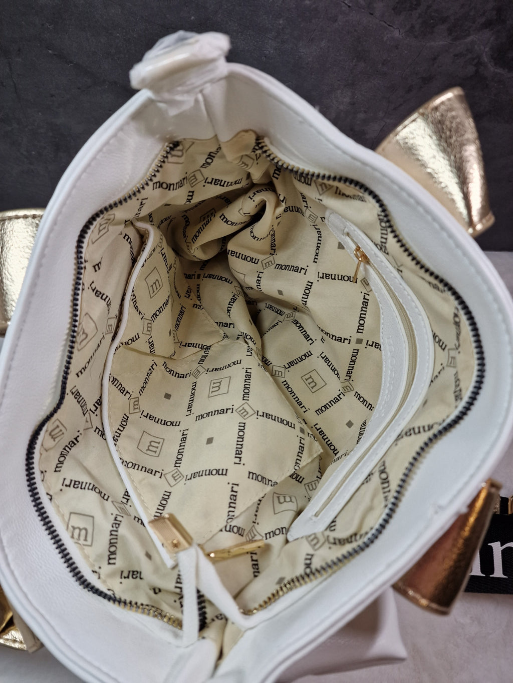 Monnari white / gold handbag image 3