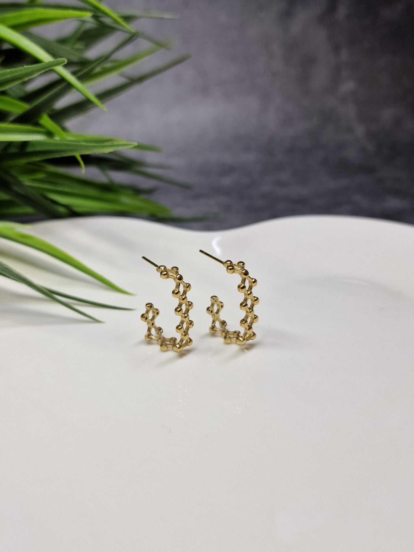 Molecules, stud drop earrings image 0