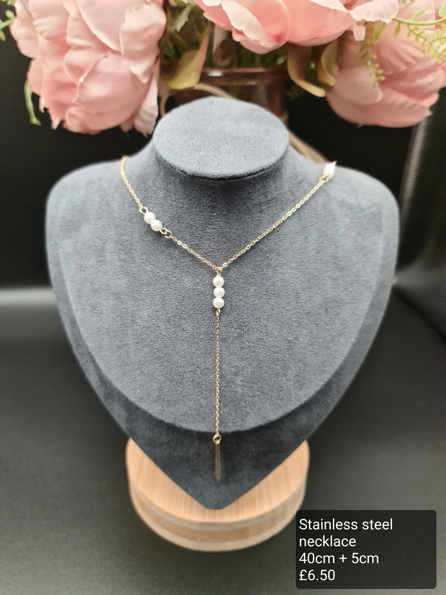 Pearl, tie necklace image 0