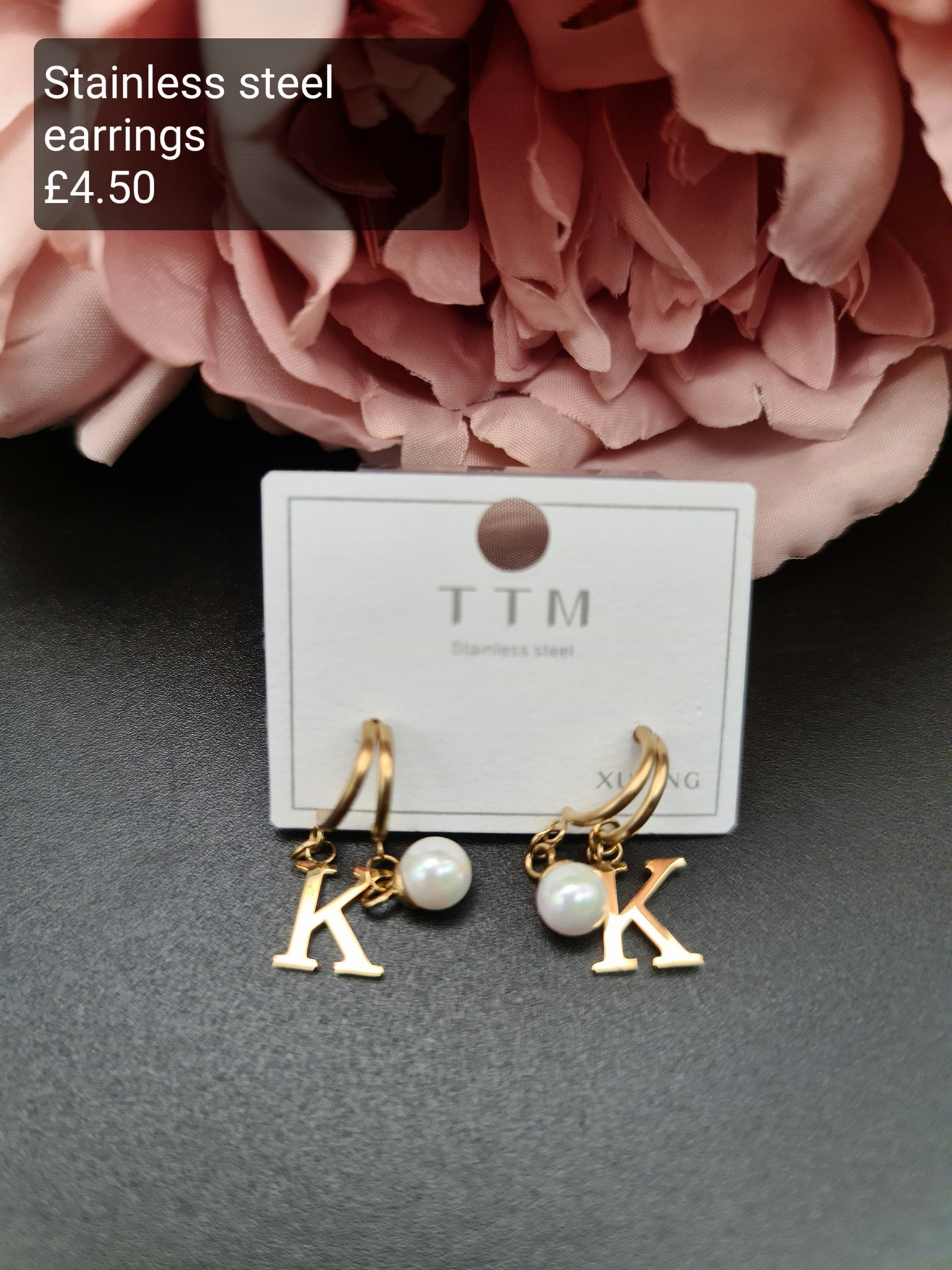 Letter "K" earrings image 0