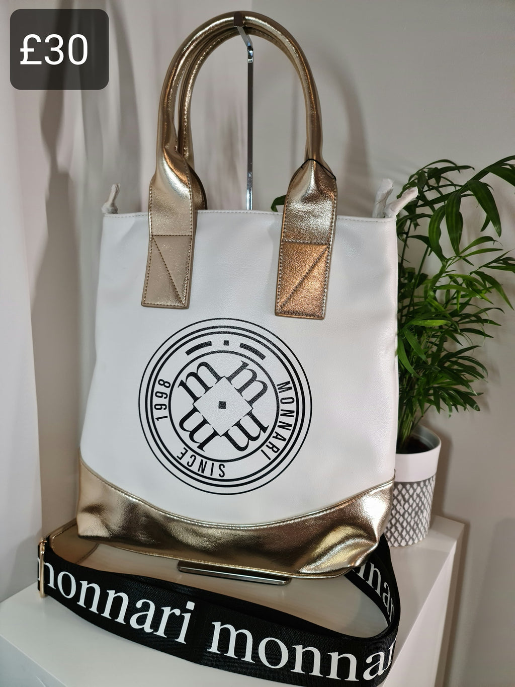 Monnari white / gold handbag image 0