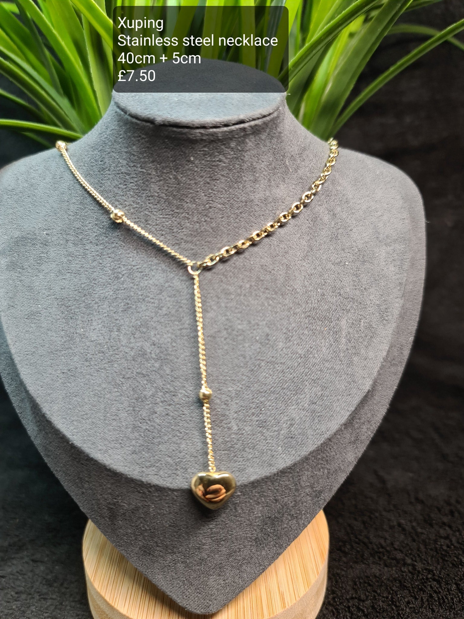 Heart, tie necklace image 0