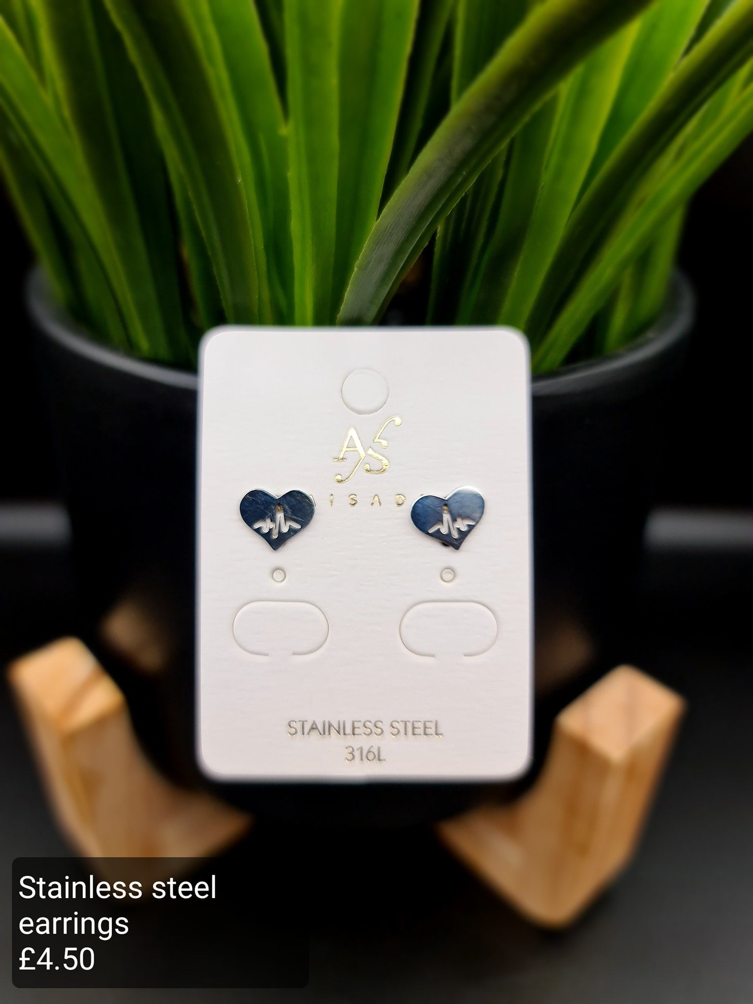 Heart, silver earrings image 0