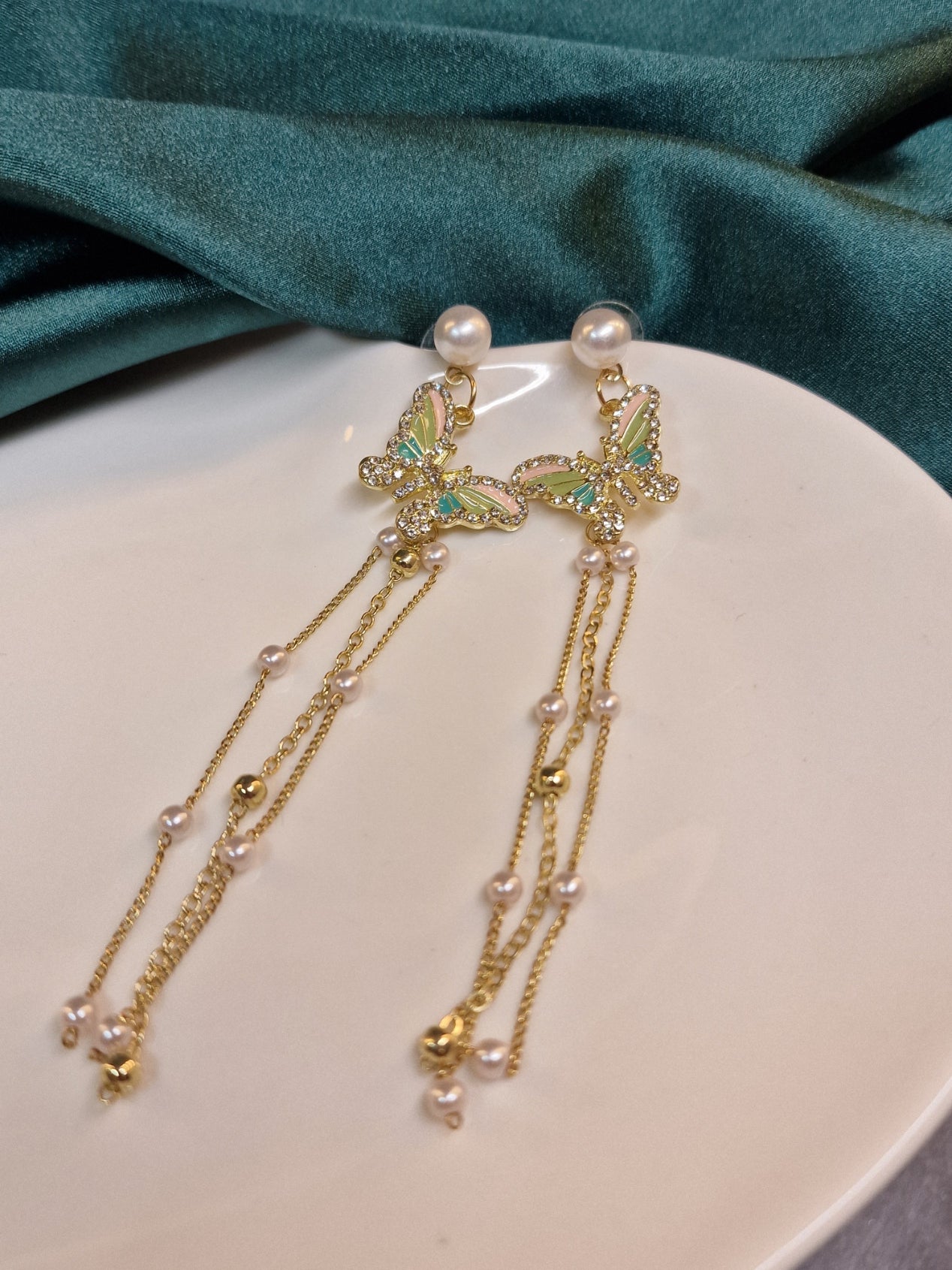 Butterfly drop earrings image 0