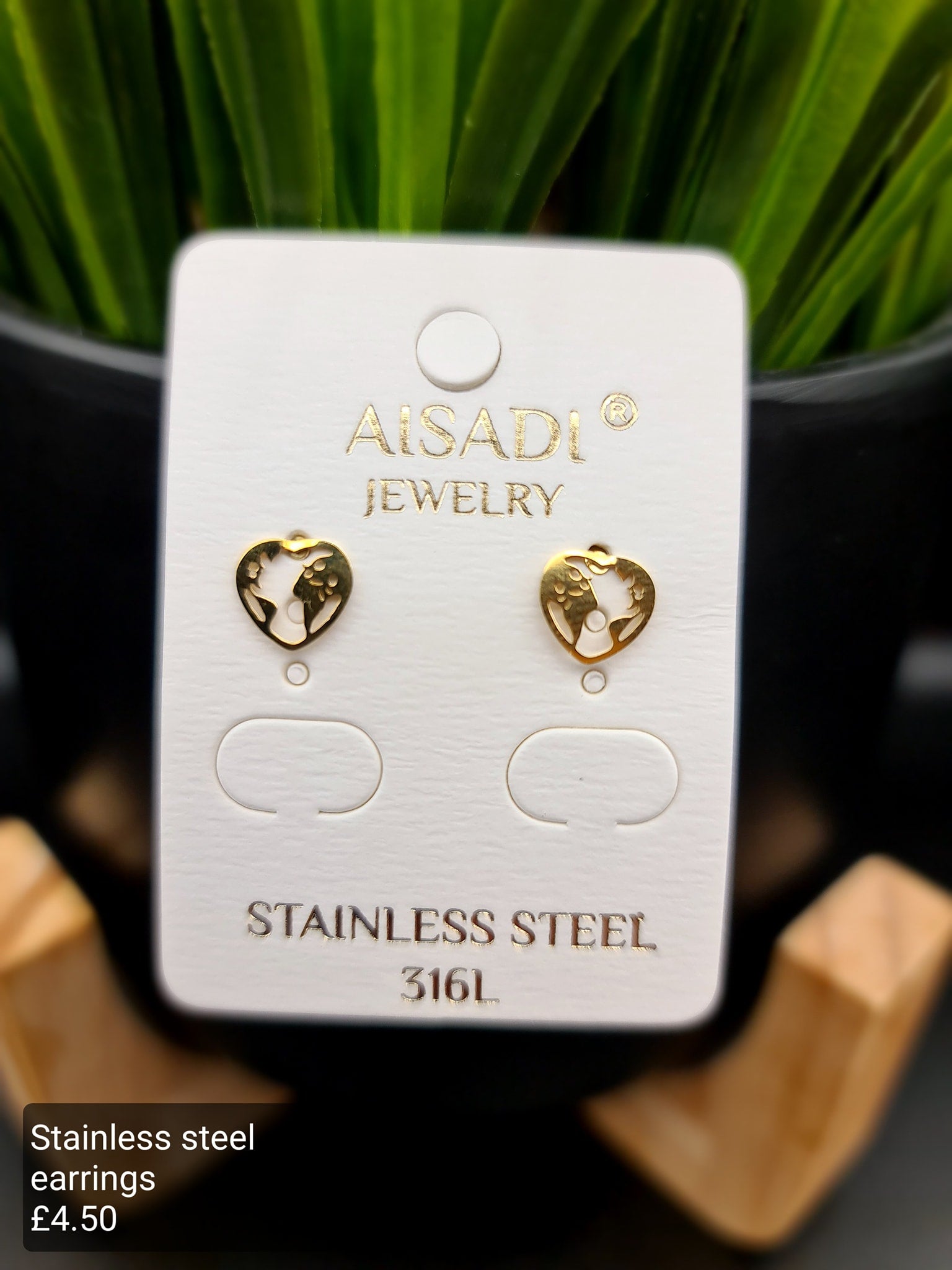 Heart, earth map earrings image 0