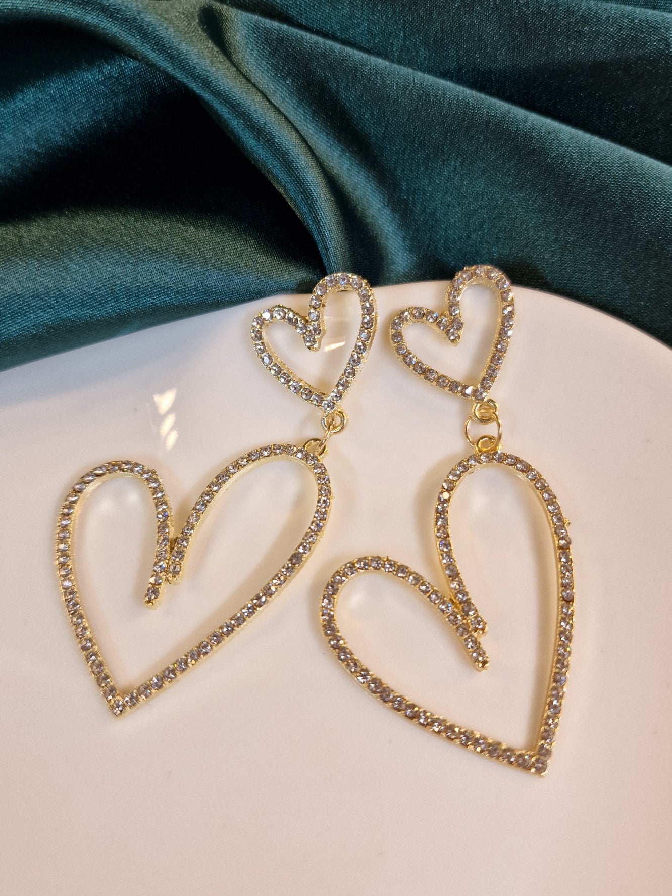 Heart, gold, drop earrings image 0