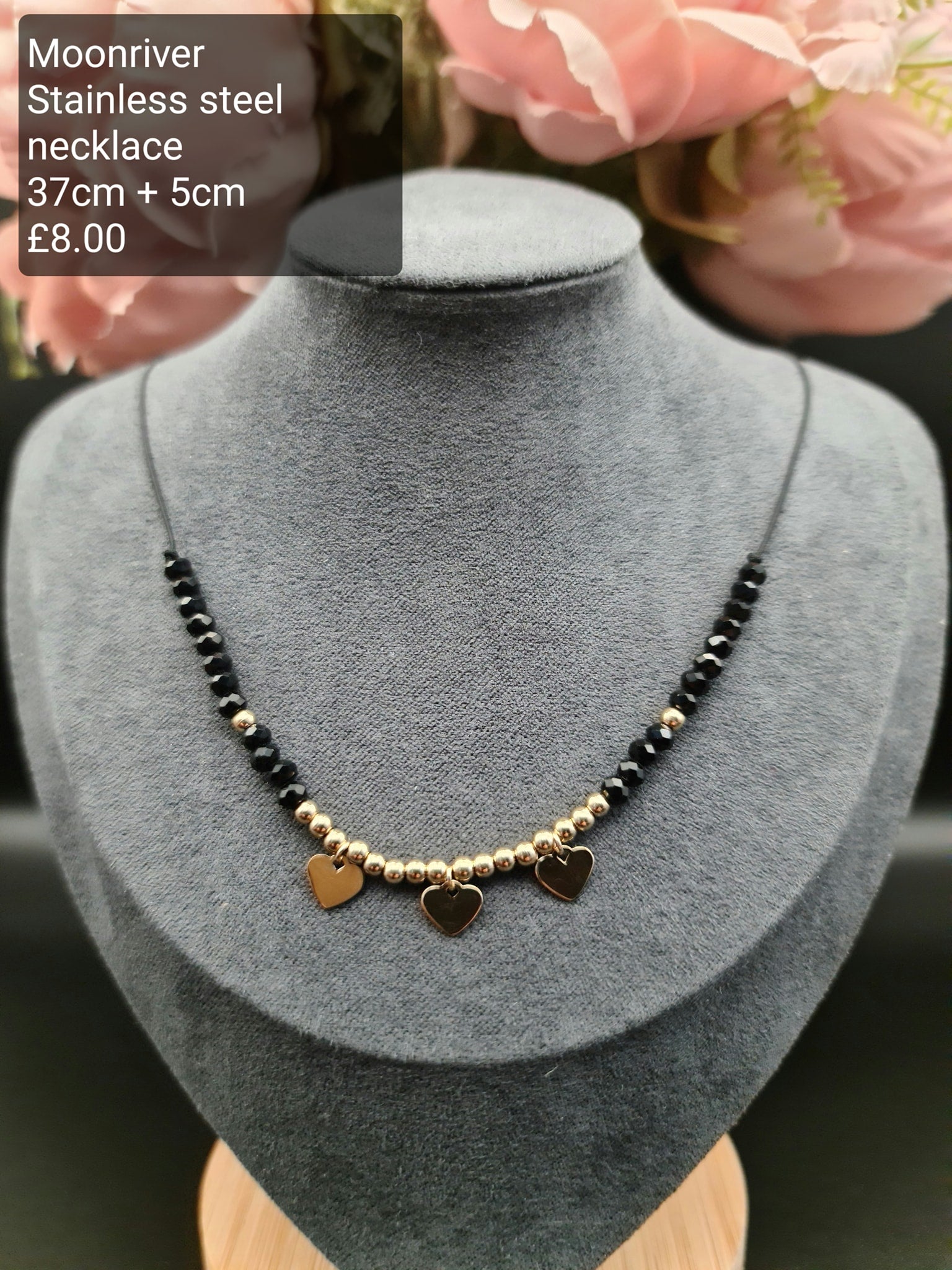 Beaded necklace on string image 0