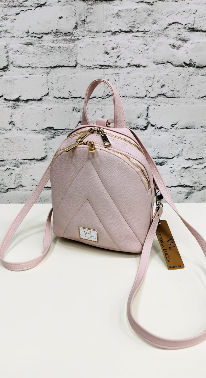 Vittoria Lucca, baby pink, backpack image 1