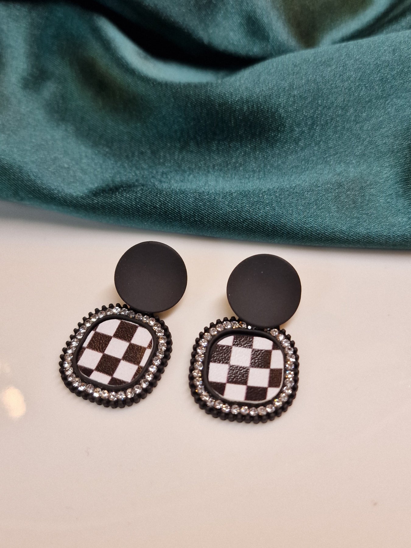 Chess, square drop earrings image 0