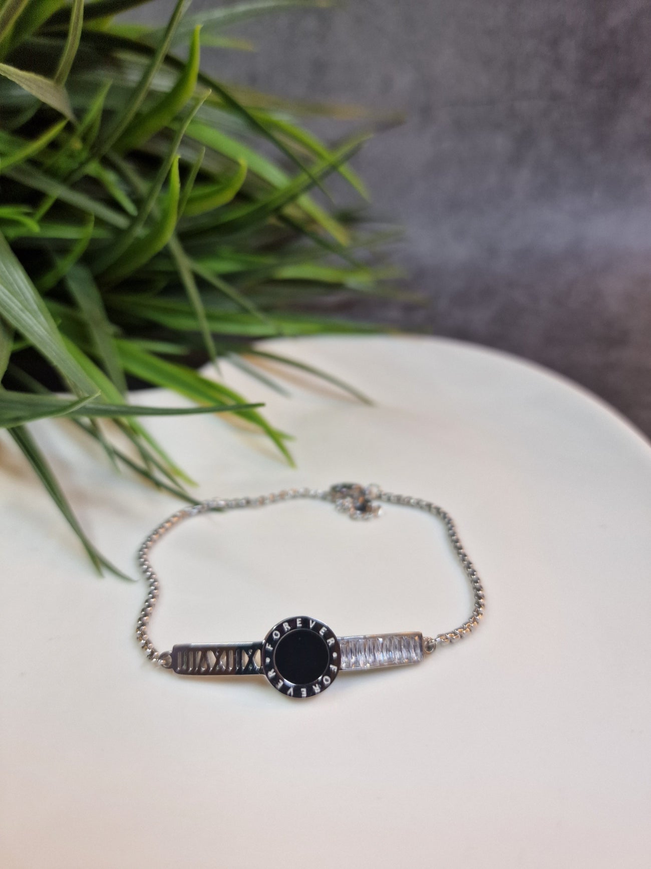 Roman numbers, silver bracelet image 0