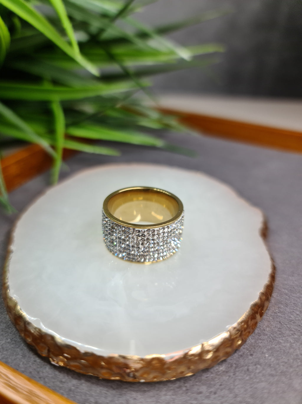 Diamante wedding ring image 1