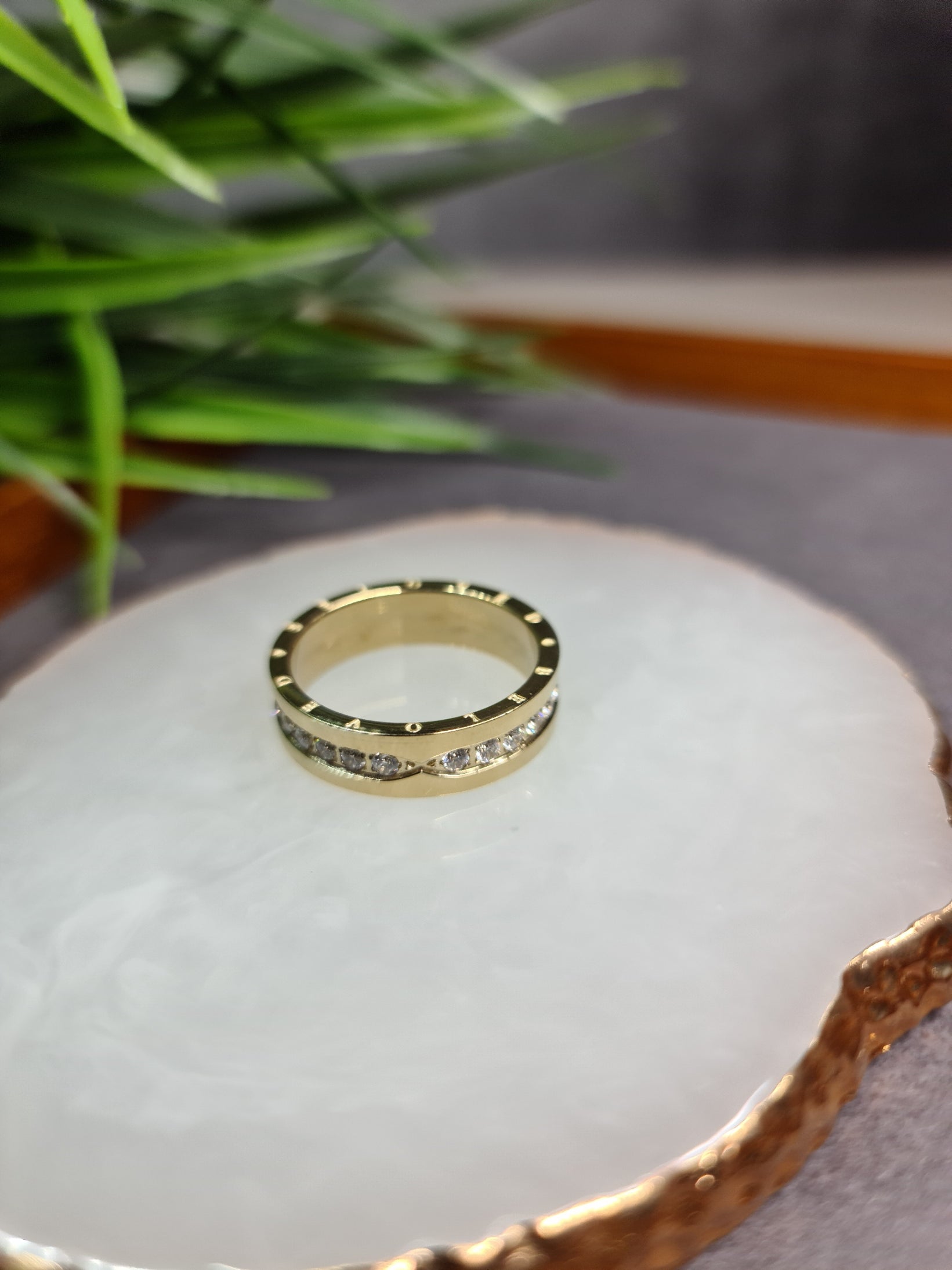 Beloved, diamante wedding ring image 1